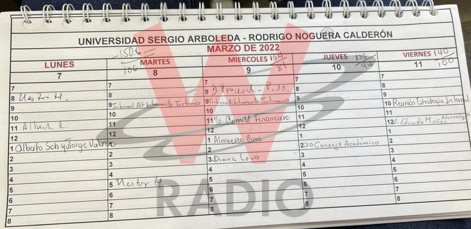 DCoronell's tweet photo. #ElReporteCoronell La agenda del rector de la Universidad @SergioArboledaE coincide con lo registrado en las grabaciones https://t.co/xHVqMZAgeE https://t.co/v4CvENgDPn