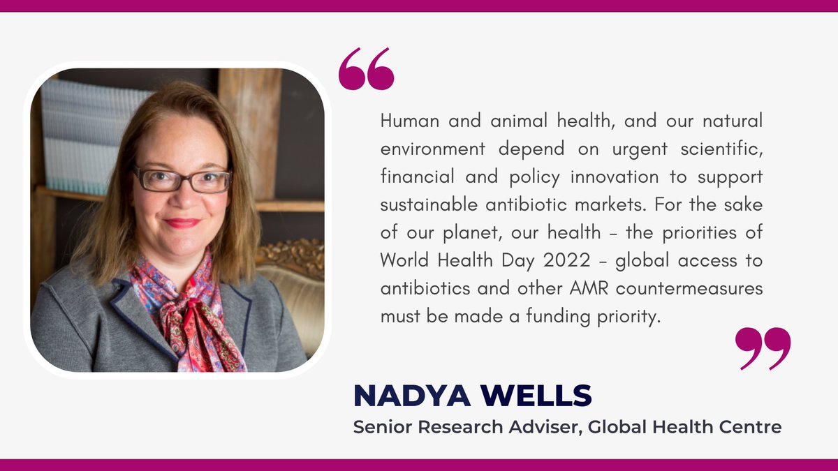 GVAGrad_GHC's tweet photo. 🌍Ahead of #WorldHealthDay2022, @NadyaNcw, Senior Research Adviser @GHC_IHEID, highlights the health burden of #Antimicrobial resistance (#AMR), a future #Pandemic that could cause 10 million deaths per year.

👉Read article: https://t.co/pCGRpOvXim https://t.co/BliWrcCbV2