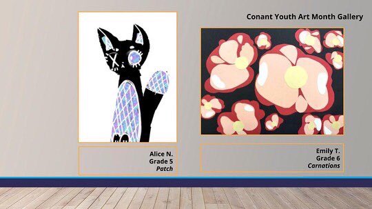 ConantArt's tweet photo. Happy Youth Art Month! March is wrapping up but there is still time to celebrate. A special congratulations to the 6 Conant artists with work in the @massarted statewide youth Art month exhibit. Also to all the amazing Conant artists keep up the great work! https://t.co/A2vDUoxiuw