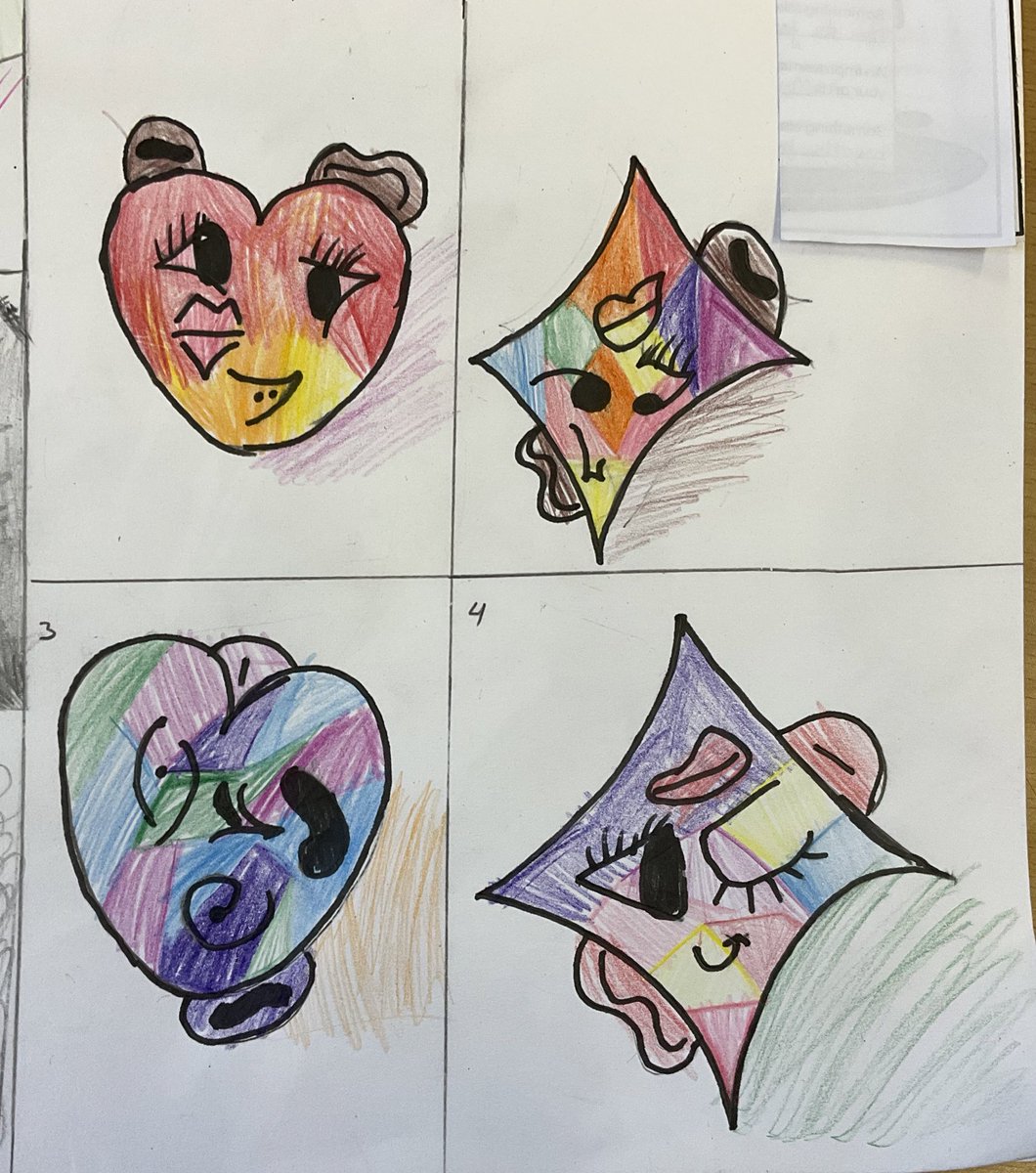 cwp_cleddau's tweet photo. We have used our superb artistic skills, combined with our research of cubism, to plan our own cubism portraits! 🖼 🎨 #ExpressiveArts @cwprimary https://t.co/ZlVgX11GWc