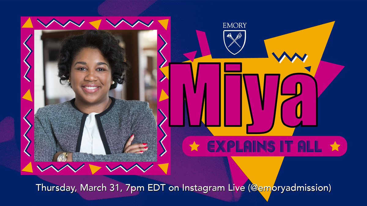 EmoryAdmission's tweet photo. ๐๐ Hey Juniors and Sophomores, join Miya tonight at 7pm EDT on our Instagram (https://t.co/UX2eMuIkVL) for a two-part IG Live series of โThis or Thatโ. Part one covers GPA, rigor, testing, and recommendations. #EmoryUniversity #EmoryAdmission #EmoryCommunity https://t.co/9ajS87sUWd