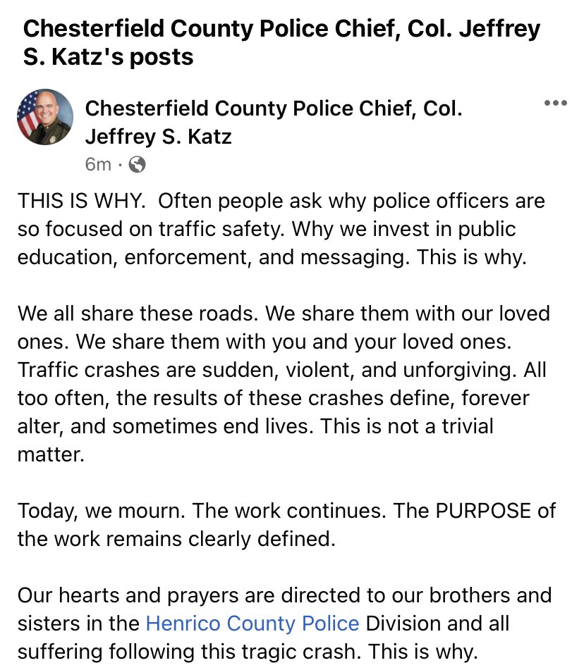 CCPDVa's tweet photo. Our hearts go out to all those suffering from this tragic crash. https://t.co/Uo11IHHIUf
