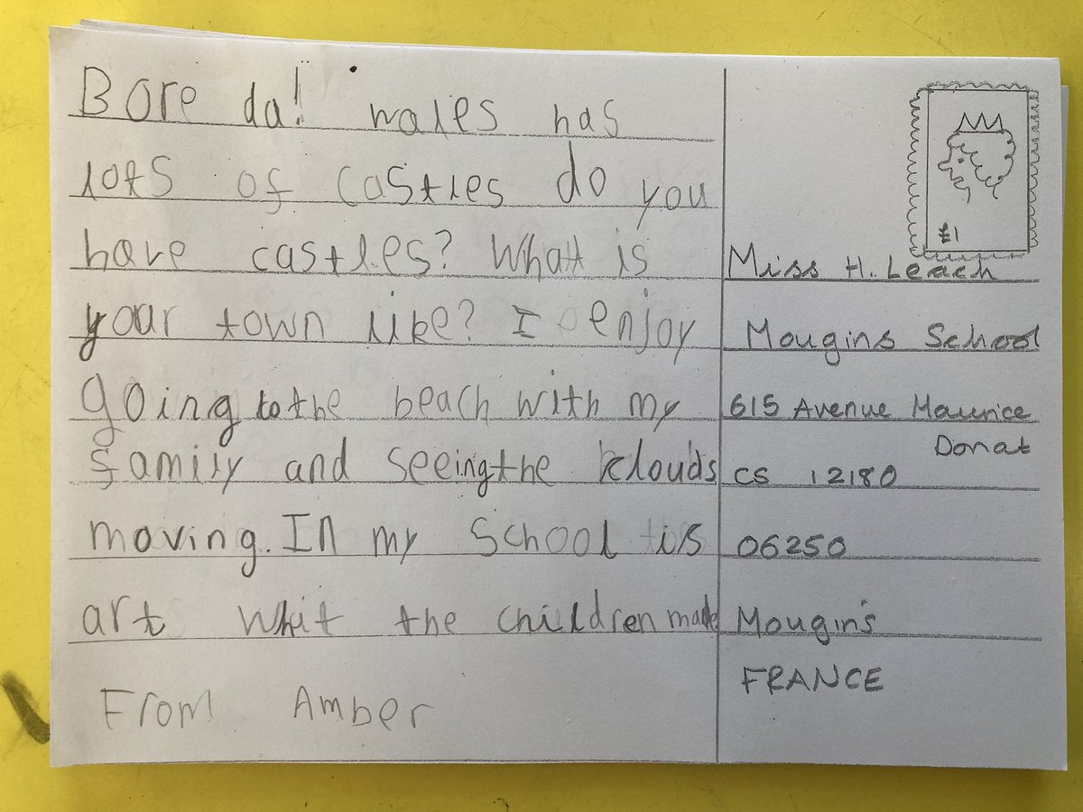 SullyPS's tweet photo. We are excited in #SPSyear2 to have written our postcards about where we live. They’re ready for posting to the Mougin School in the South of France! #SPSinternational #SPSLLC #SPSMFL #SPSambitiouscapable https://t.co/4oYu3BQ9pq