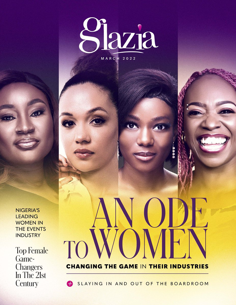 Glaziang's tweet photo. While the world wraps up #WomensHistoryMonth today, weโre only just beginning! Introducing our latest cover stars, representing the badassery that is women in Nollywood.
Download and enjoy this special issue for free at https://t.co/xsDak9ps1e
#GlaziaNow #NewCoverAlert https://t.co/iMBSCbWzc8