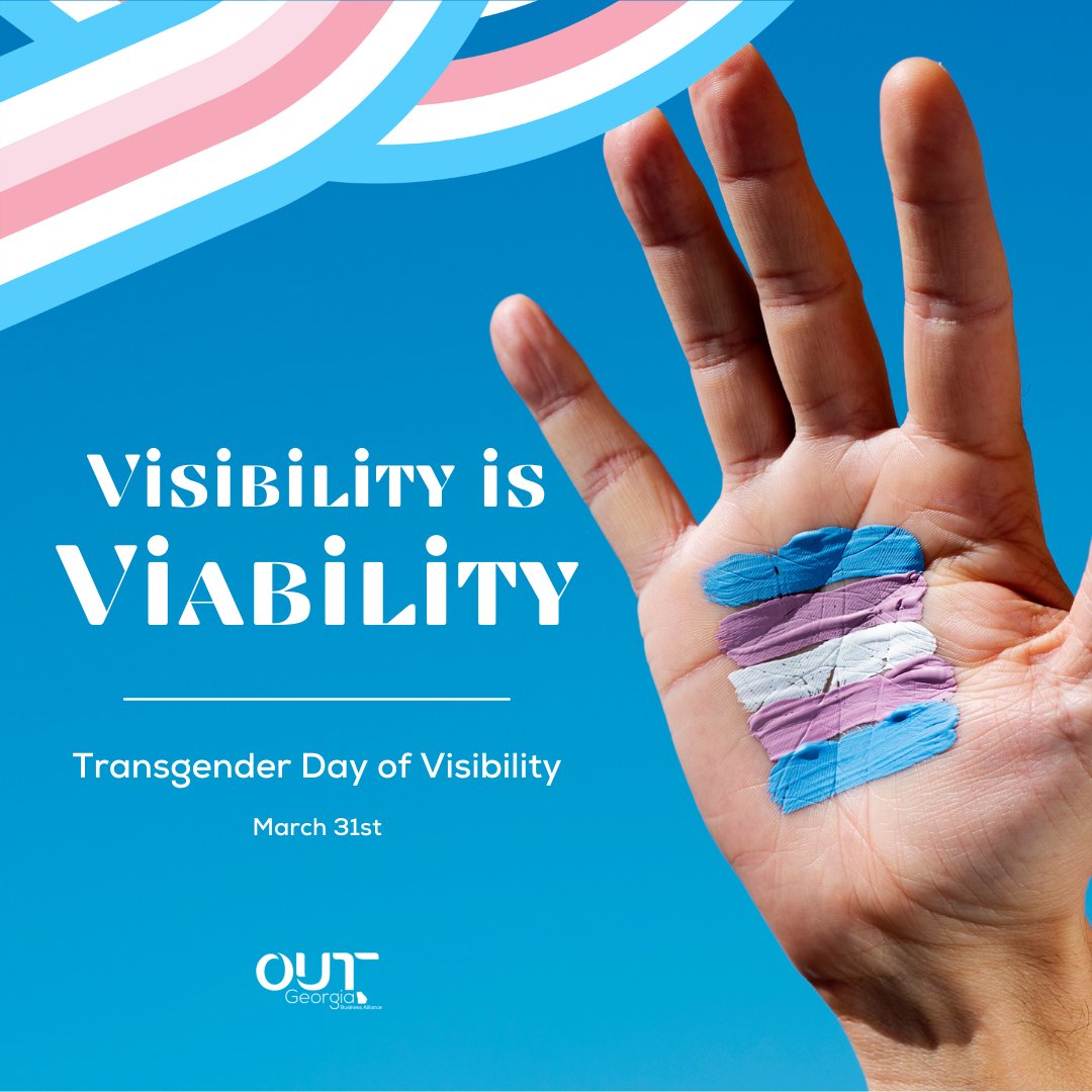 Today, @OUTGeorgia Business Alliance is proud to honor International Transgender Day of Visibility
outgeorgia.org/out-georgia-ce…

#TDOV #OUTGeorgia #Transgender #GenderExpansive #TransgenderDayofVisibility #TGX360 #OUTGeorgiaProud