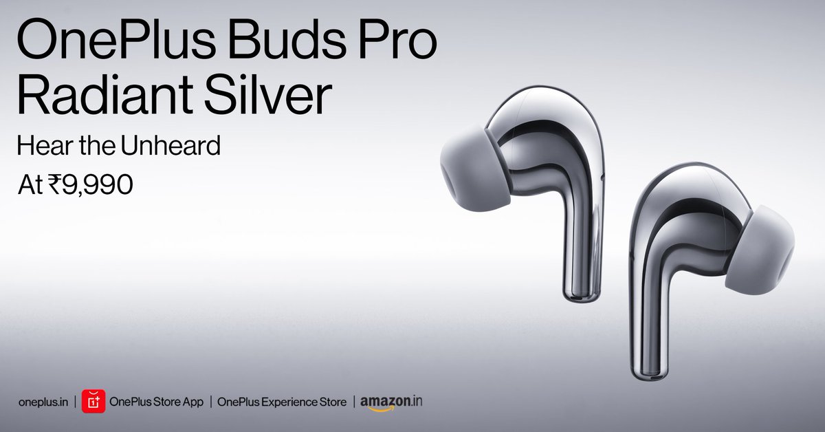 fulltime_techie's tweet photo. Apart from the OnePlus 10 Pro, OnePlus launched a NEW BT Wireless Z2 for ₹1,999 and a new coloured OnePlus Buds Pro - Radiant Silver for ₹9,999. 

#OnePlus #OnePlus10Pro5GOnAmazon 
#OnePlusBudsPro https://t.co/lWc2Ft5XyJ