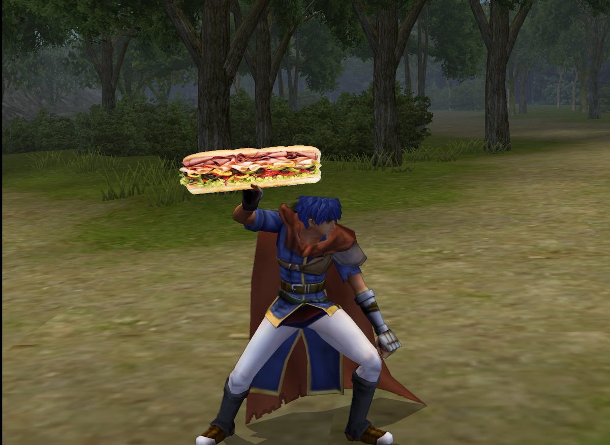 ikeholdinstuff's tweet image. Ike is holding a subway footlong.