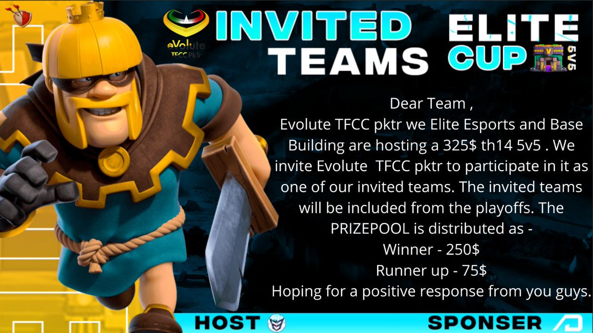 We are proud to participate in this new competition organized by <a href="/Sanchit2345/">Sanchit</a> 
🏆We can't wait to play🏆
Thank you for the invitation🫂