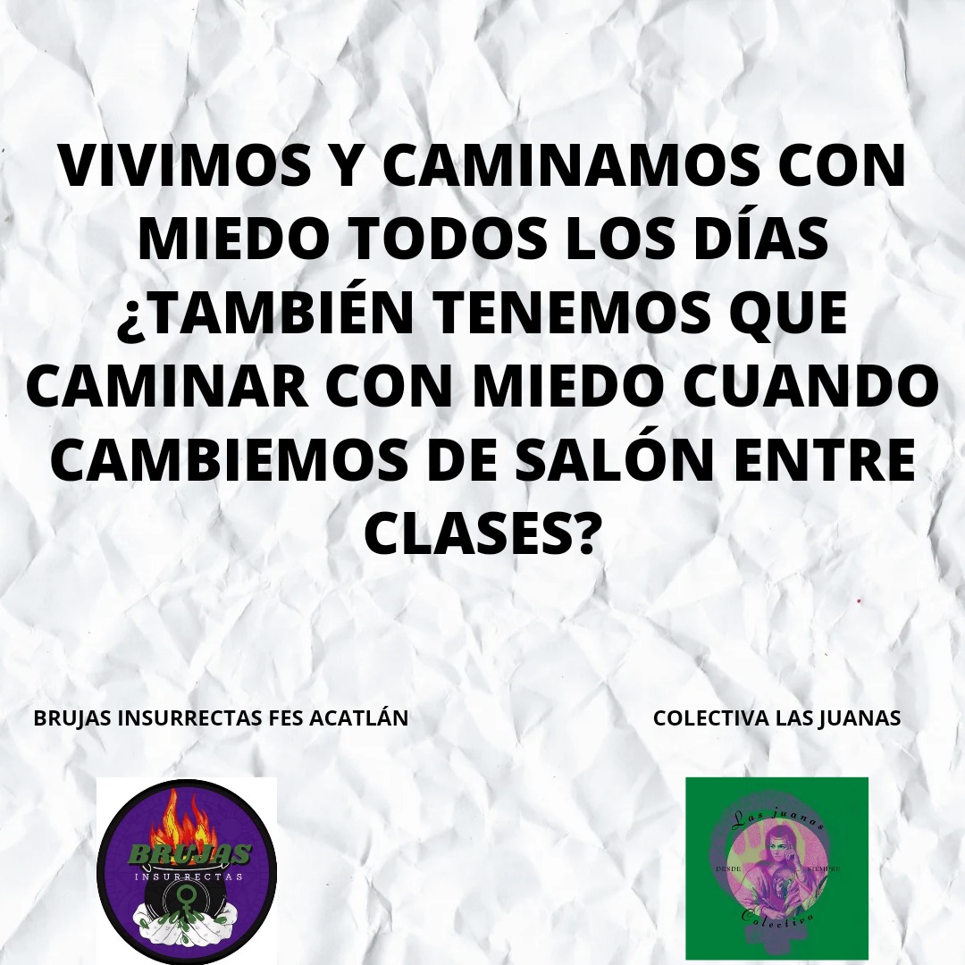 nafigorx's tweet photo. MÁXIMA DIFUSIÓN COMPAÑERAS.
EN LA FES ACATLÁN NOS ESTÁN VIOLANDO, NOS AMENAZAN, NOS ASALTAN DENTRO DE LA FACULTAD Y LAS AUTORIDADES NO HACEN NADA.
#UNAMCunaDeVioladores
#UNAMFeminicida https://t.co/iN1ctQJVSC