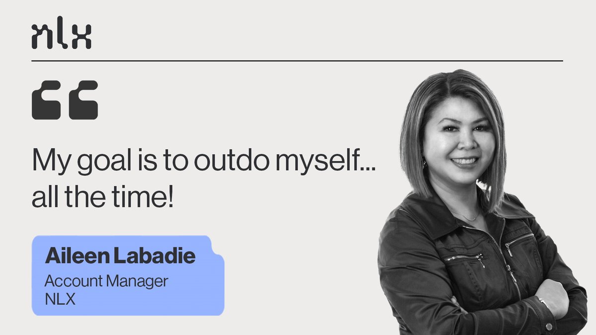 nlxai's tweet photo. Spoken like a pro! 💪

"My goal is to outdo myself...all the time!" Aileen Labadie, Account Manager at NLX.

#NLX #BuildwithNLX #WHM #WHM2022 #womenshistorymonth #VoiceAI #ConversationalAI #AI #IVR #womenofNLX https://t.co/vkr1UutfC2