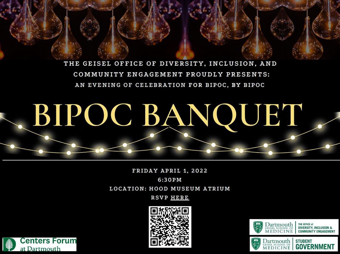 GeiselDiversity's tweet image. Join us tomorrow at 6:30pm for the Geisel BIPOC Banquet! RSVP via the QR code or at the link in our bio. We are so excited to gather with our BIPOC community and celebrate!
🥂 RSVP here: bit.ly/2022GeiselBanq…
@GeiselStudGov @GeiselMed