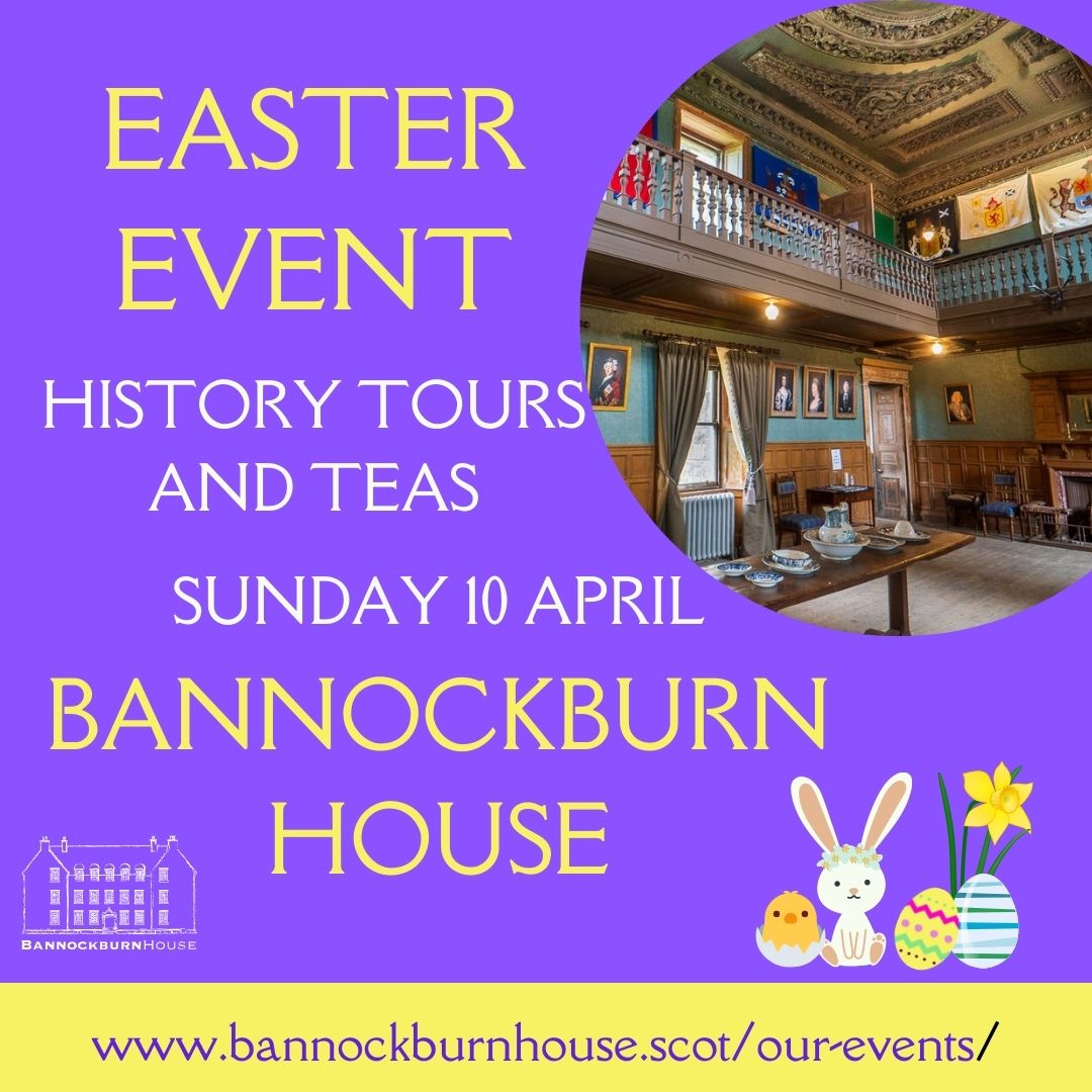 BannockburnHSE's tweet photo. Easter Event coming soon... book now: https://t.co/VgGwLjfe3N
#historytours #scottishhistory #bannockburnhouse #jacobitehistory #easterevent #stirling https://t.co/HfgTbKkTQw