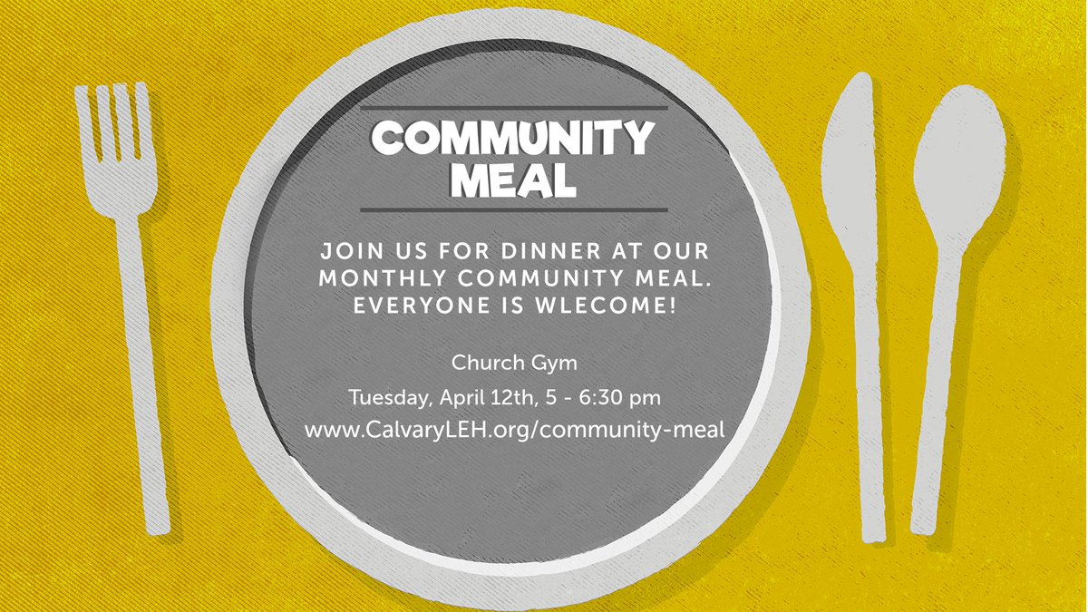 The Community Meal is back!