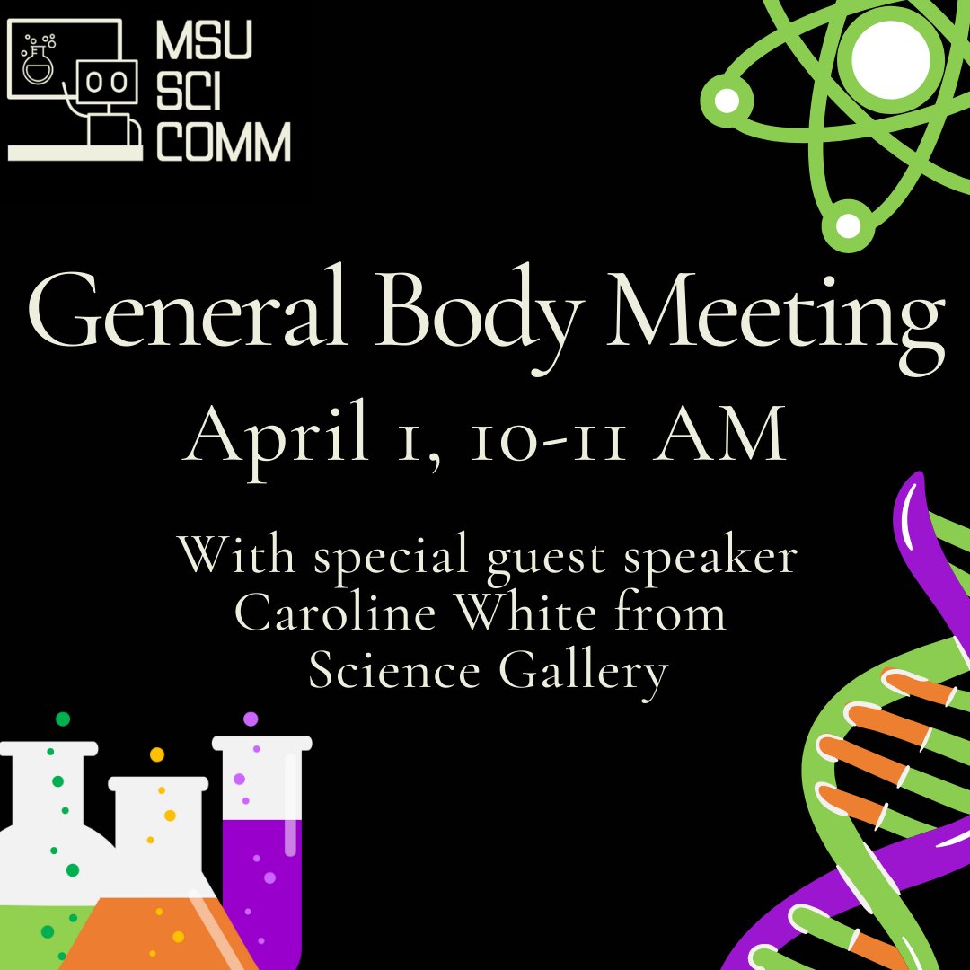 Join us tomorrow at 10 AM for our virtual general body meeting. Join the meeting at msu.zoom.us/j/98017203943?…