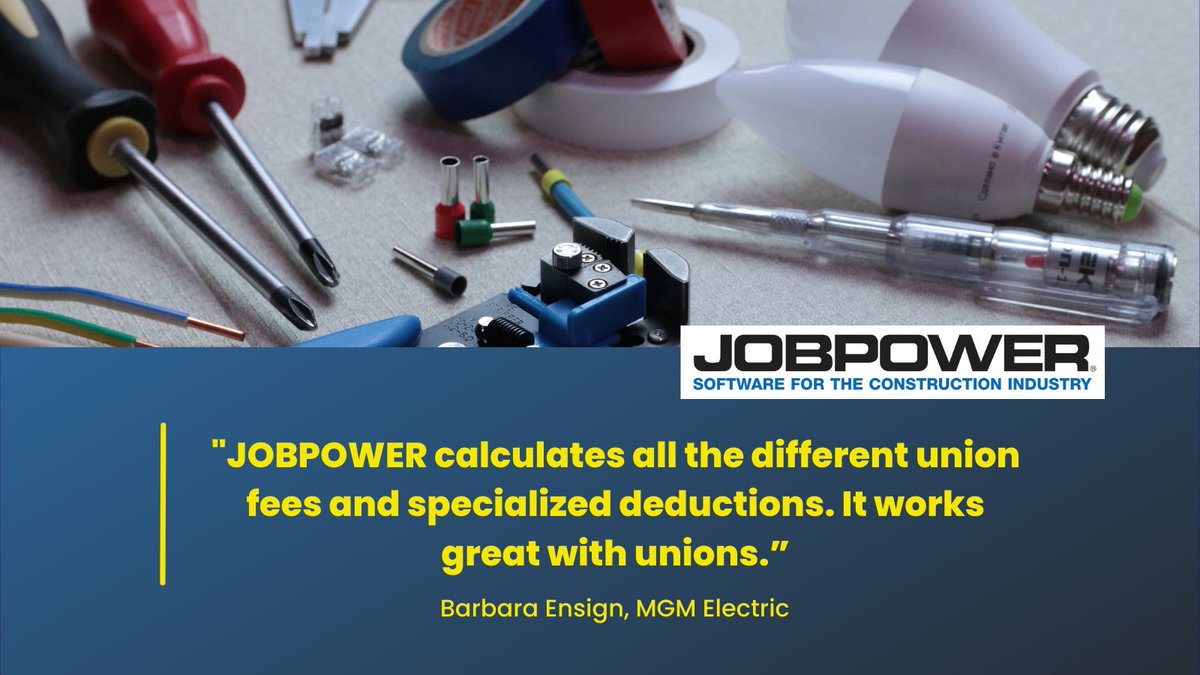 JOBPOWER is construction accounting software that works for all types of contractors, including union contractors.

jobpow.com/blog/customer-…