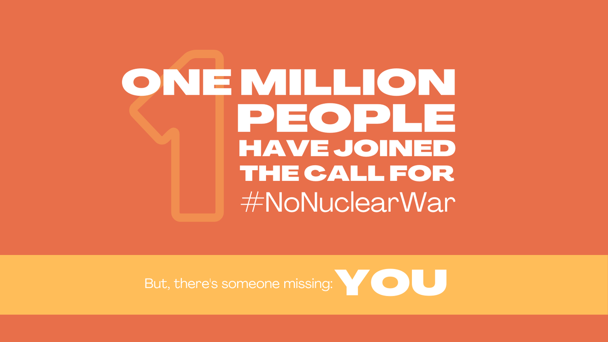 🗣 One million beating hearts joined this all-important call for #NoNuclearWar. But there’s someone missing: you. Join us and <a href="/IPPNW/">IPPNW @ippnw.bsky.social</a> in this groundbreaking call, and let’s make sure we never again face a moment of nuclear danger. secure.avaaz.org/No_Nuclear_War