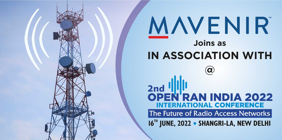 be_exhibitions's tweet photo. We welcome MAVENIR on-board as IN ASSOCIATION WITH at the most awaited 2nd edition of #OpenRANIndia2022 International Conference on 16th June 2022 at Hotel Shangri La New Delhi. Event URL: https://t.co/ZelTVqJMnn
#mavenir #OpenRAN #RAN #radioaccessnetworks #oran #5G @RajeshProthi https://t.co/Mvgi4PGDhs