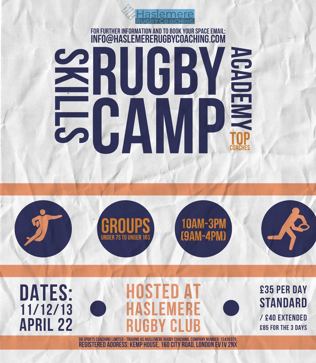 Just over a week to go before the next instalment of our camp … have you booked on yet? Top coaches ready for 3 days of fun and rugby!