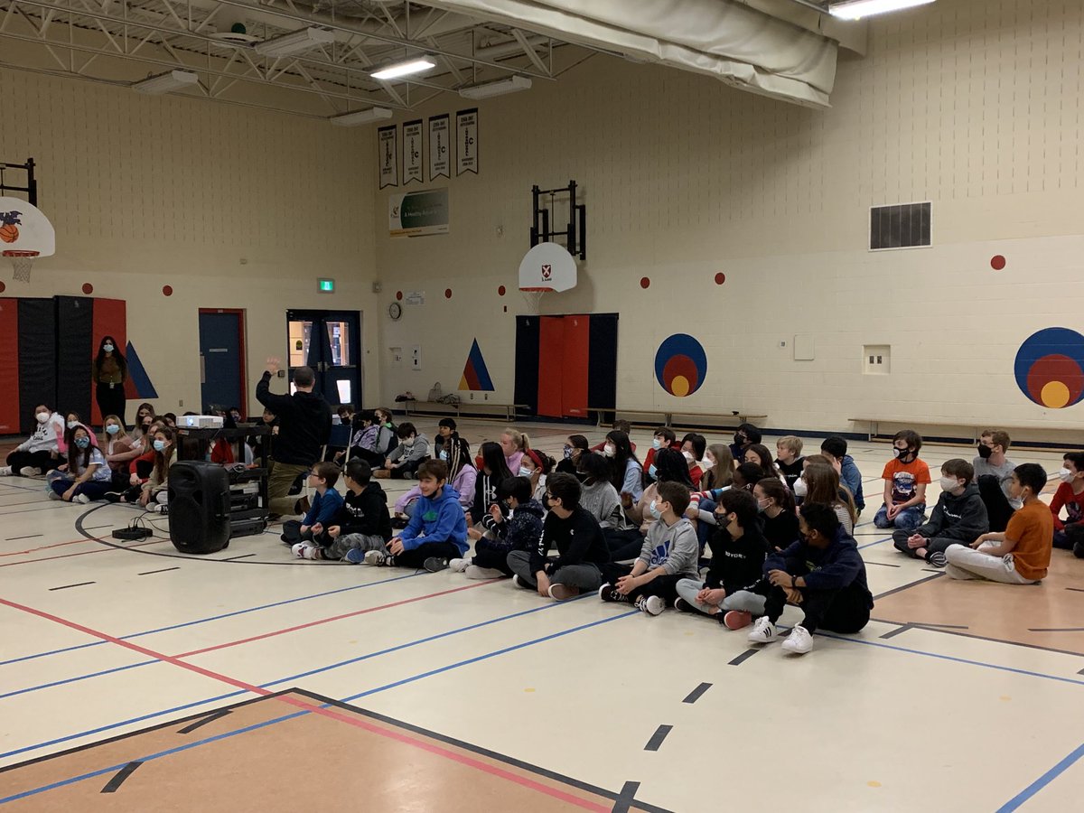StAndrewOCSB's tweet photo. It was so wonderful to have St. Mother Teresa HS visitors today for our Grade 6 Transition Presentation.  You were our 1st visitors in 2 years! We were excited to welcome you all. Thank you for the awesome presentation, MT! https://t.co/uobJFDrwfG