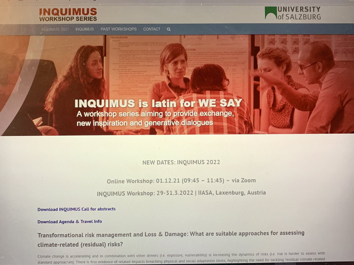 Cl_Berchtold's tweet photo. @firelogue members joined the INQUIMUS workshop on „Transformational Risk Management“ hosted by @IIASAVienna for very fruitful discussions.
Many thanks to the organizers for hosting us! 🙏 https://t.co/4v1tUbO2lw