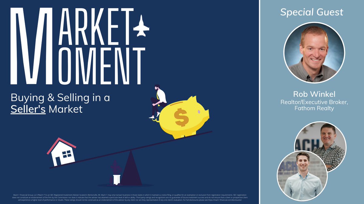 Mach1Financial's tweet photo. Episode 95 of the Market Moment is LIVE!

Have you tried buying or selling your home in the last couple of years? The housing market has been difficult to navigate since COVID. Local realtor and broker Rob Winkel joins us with some helpful advice:   https://t.co/DtrNkibBW4 https://t.co/vVbtfQqvN6