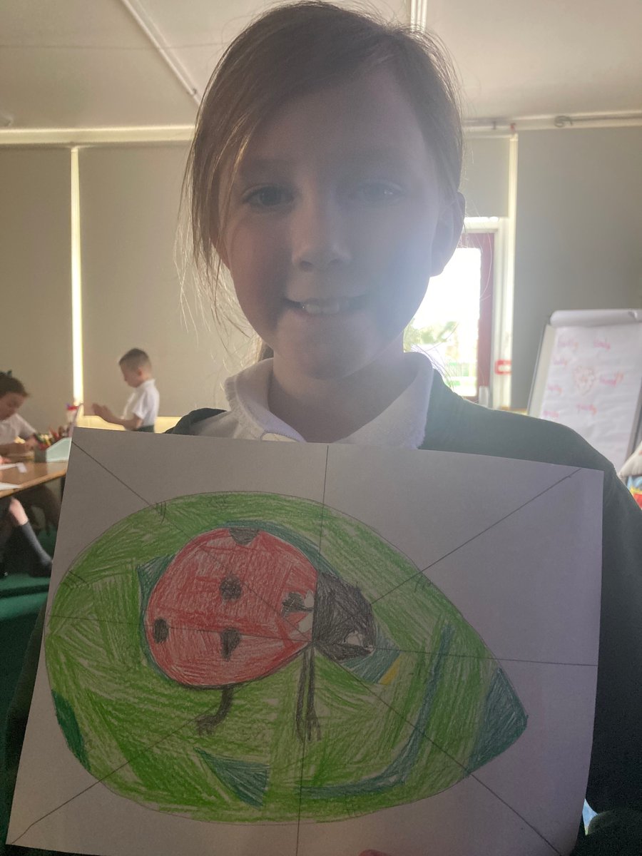 Just two of the amazing insects drawn this afternoon! Look at that detail 🐞 🐌
