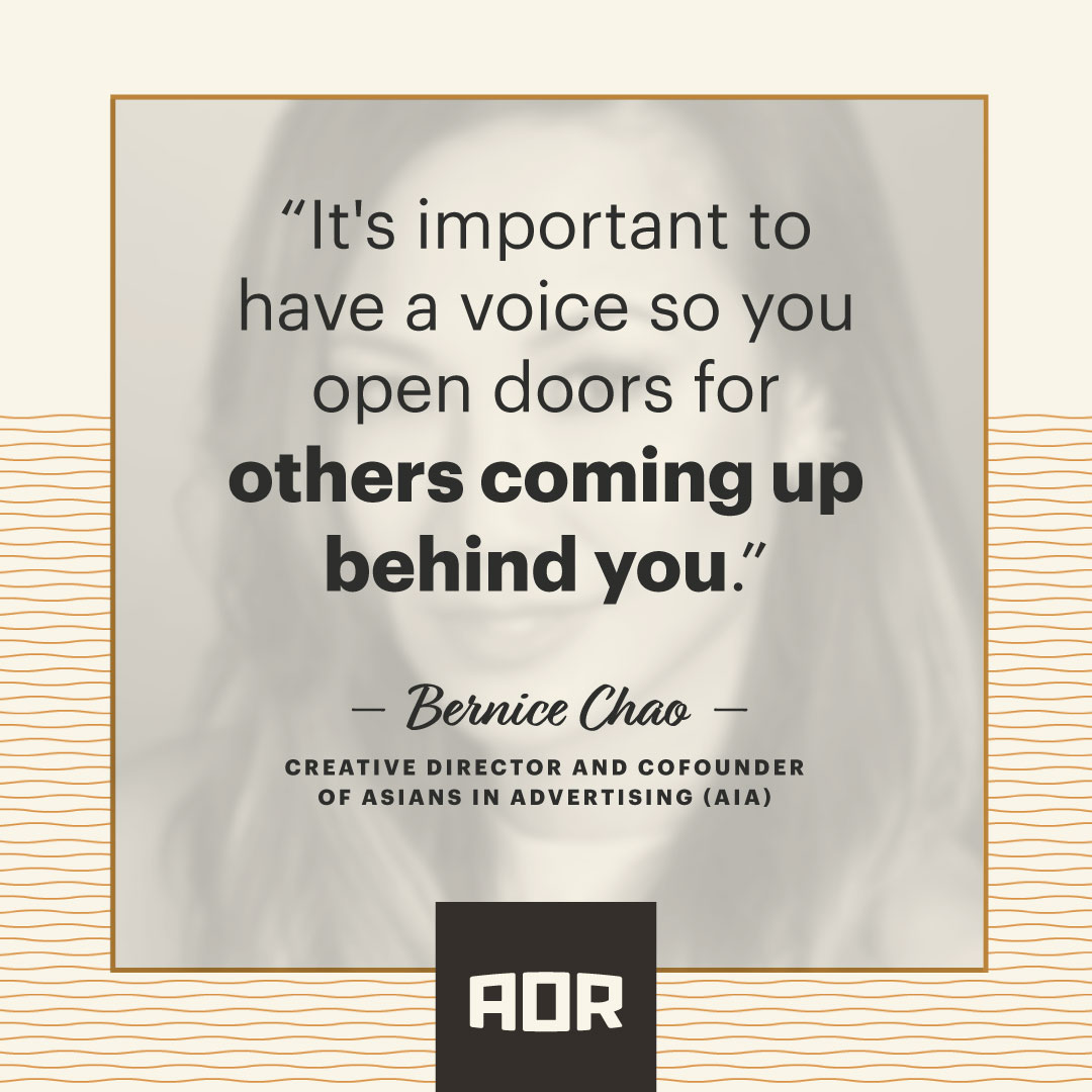 For Bernice Chao the lack of AAPI representation in higher leadership positions, specifically in the ad industry, needs to change. That's why she cofounded <a href="/AsiansinAd/">Asians in Advertising</a>. Head to our Insta to learn more about this amazing trailblazer.  instagram.com/p/Cbxjh9sL2kE/
#WomensHistoryMonth