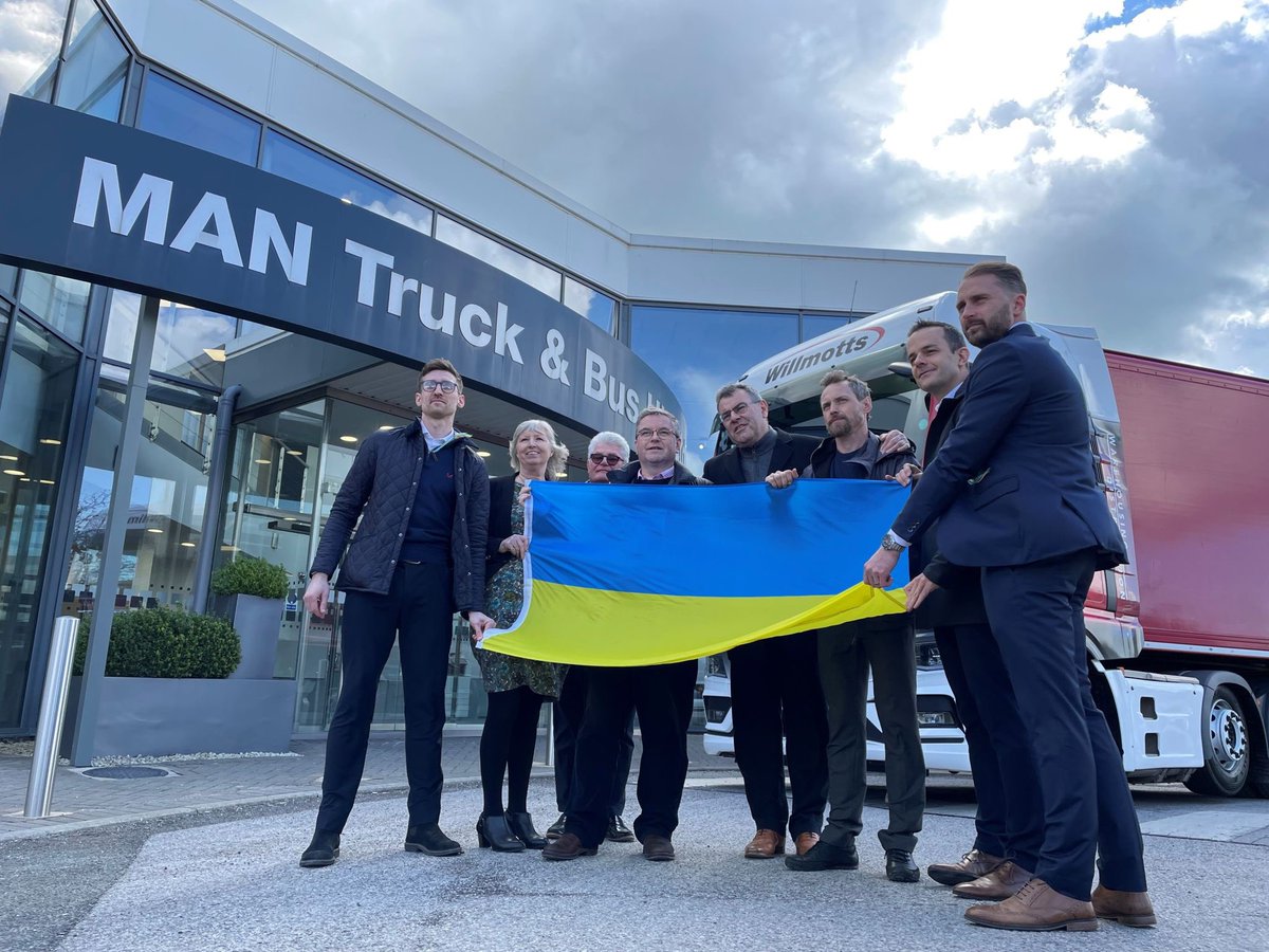 Quite a day <a href="/mantruckbusuk/">MAN Truck & Bus UK</a> #Swindon HQ to see off an @Willmotts_Trans lorryload of relief supplies for #Ukraine 🇺🇦 <a href="/PhoenixSwindon/">Phoenix Enterprises</a>.  Our local Ukranian &amp; Polish communities are amazing.