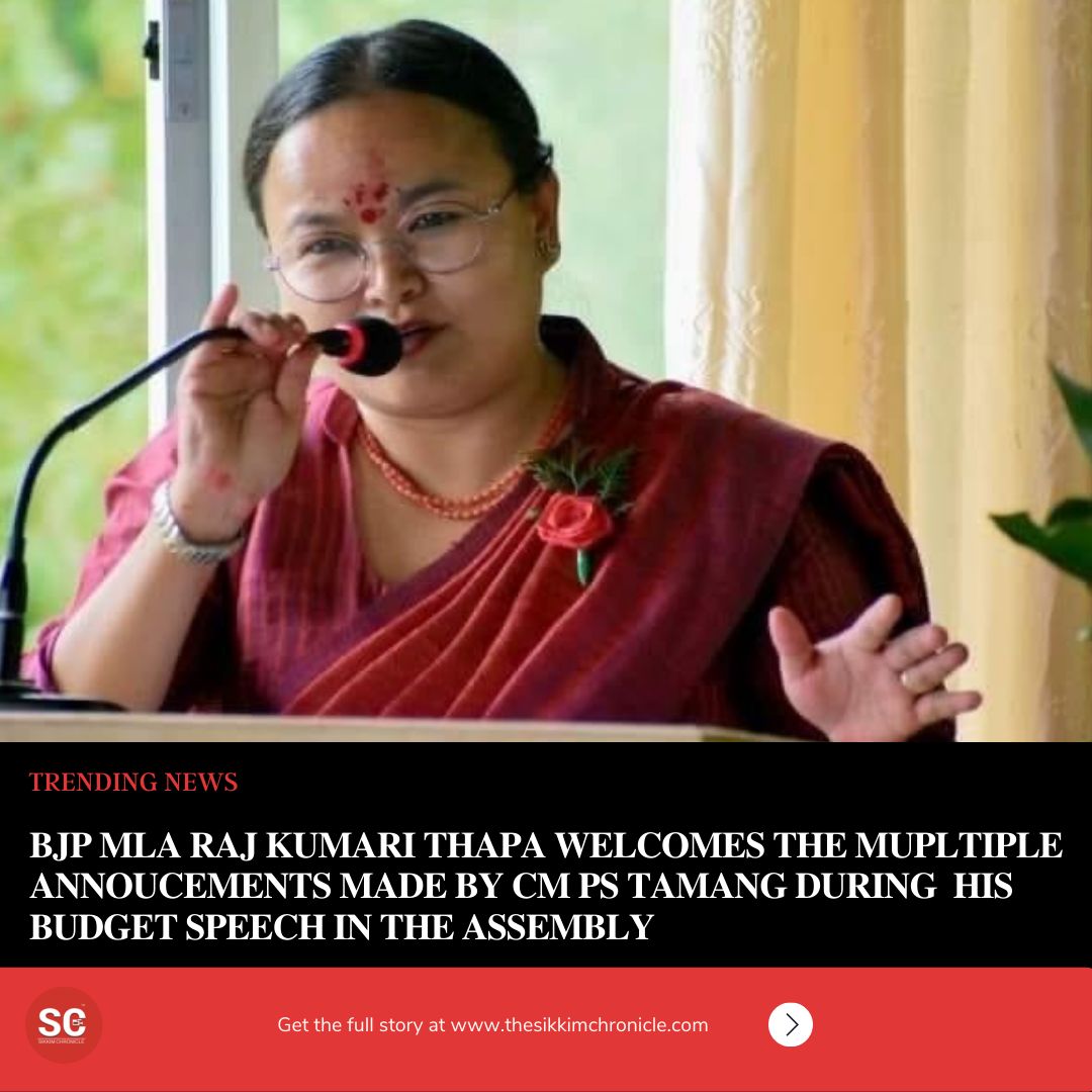 SikkimChronicle's tweet photo. Rangrang Yangang BJP MLA Rajkumari Thapa has welcomed the announcement of the chief Minister PS Tamang in his budget speech on starting the non lab classes of Sikkim Central University in new campus in Yangyang in South Sikkim. https://t.co/7BEAnhOmU7