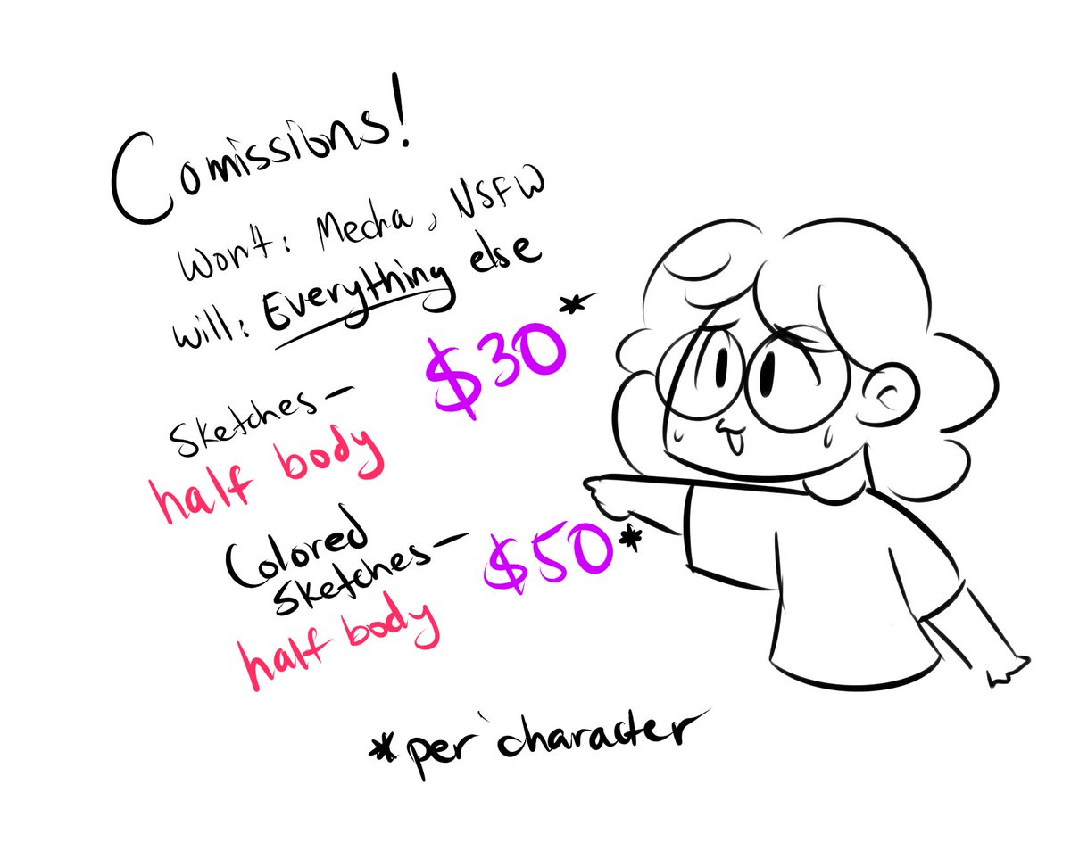 Noiryn's tweet photo. -slides in- Heyyyyyy you need someone to draw a dnd character or an OC or idk I'm down to draw anything- 8) got some bills I just kinda found~ DM for any questions/to get a commission! https://t.co/rAk6VMNAjO