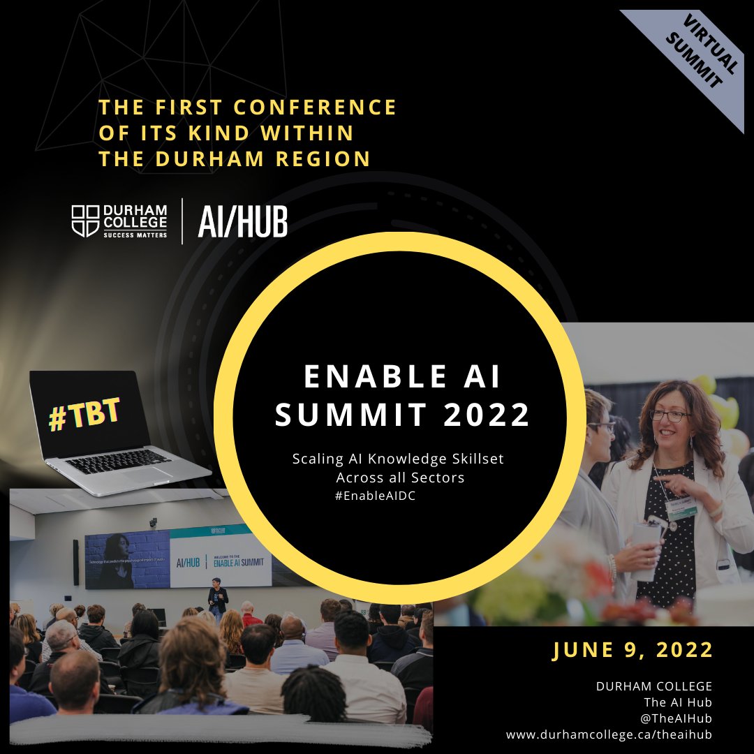 TheAIHub's tweet photo. #TBT to when #TheAIHub hosted its first Enable AI Summit in 2019.
Have you marked your calendars for #EnableAIDC Summit 2022 on June 9?
This year we will explore #AI knowledge skillset across all sectors!
Register for free at https://t.co/67Mvw1nCvD
#LeadingTheWay https://t.co/P1iQJ7LqUC