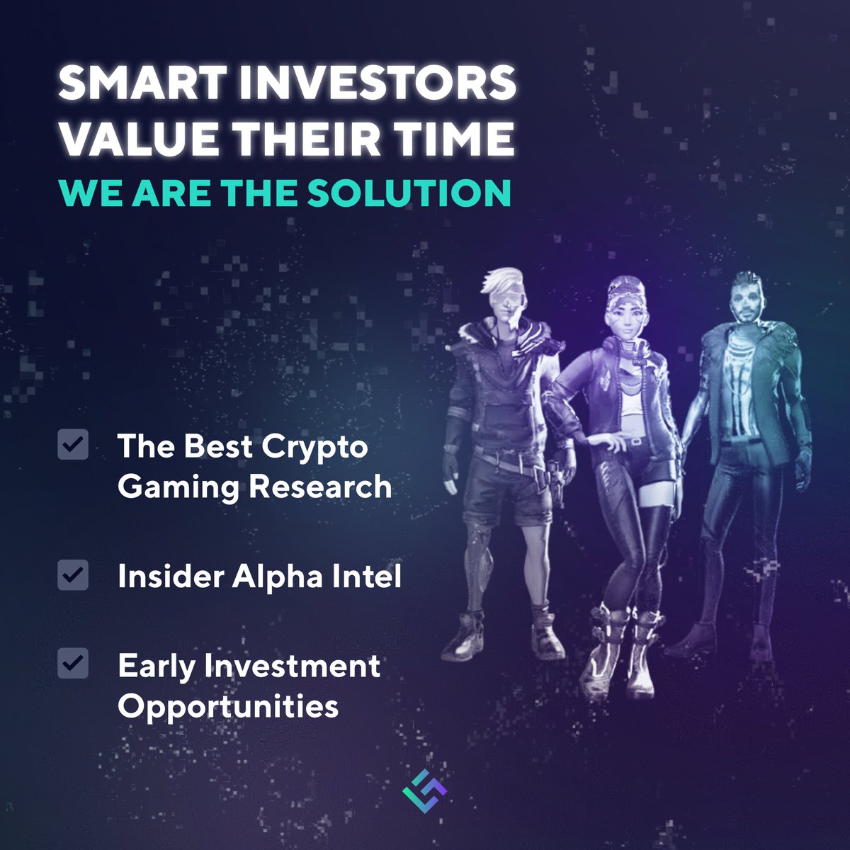 GameLabsLtd's tweet photo. 'Oh, how much would I give to have a team of analysts who'd tell me which #CryptoGaming projects are worth investing in...'
Hold on a second,
#GameLabs does just that!
#NFTGame #NFTGiveaway #NFTCommunity https://t.co/Yd8CU8x3eD