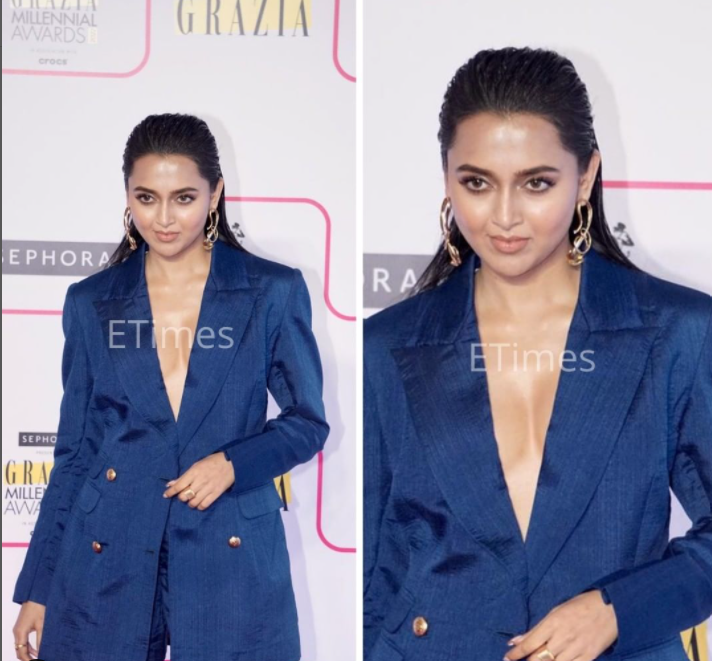etimes's tweet photo. Hotness alert! @itsmetejasswi arrives at the Grazia awards. 😍 #redcarpetfashion #etimes https://t.co/f6H6pbSwN4