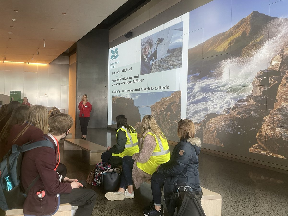 ChloeStewart06's tweet photo. Great morning volunteering @GCausewayNT in aid of @Springboard_UK #hospitality awareness day! It was great hearing from staff at the Causeway as well as #tourism talks from @BushmillsInn @ChocolateManor and a cooking demonstration from @paula_mcintyre #ITTM @PeterBolan https://t.co/5rTkPc8vRl