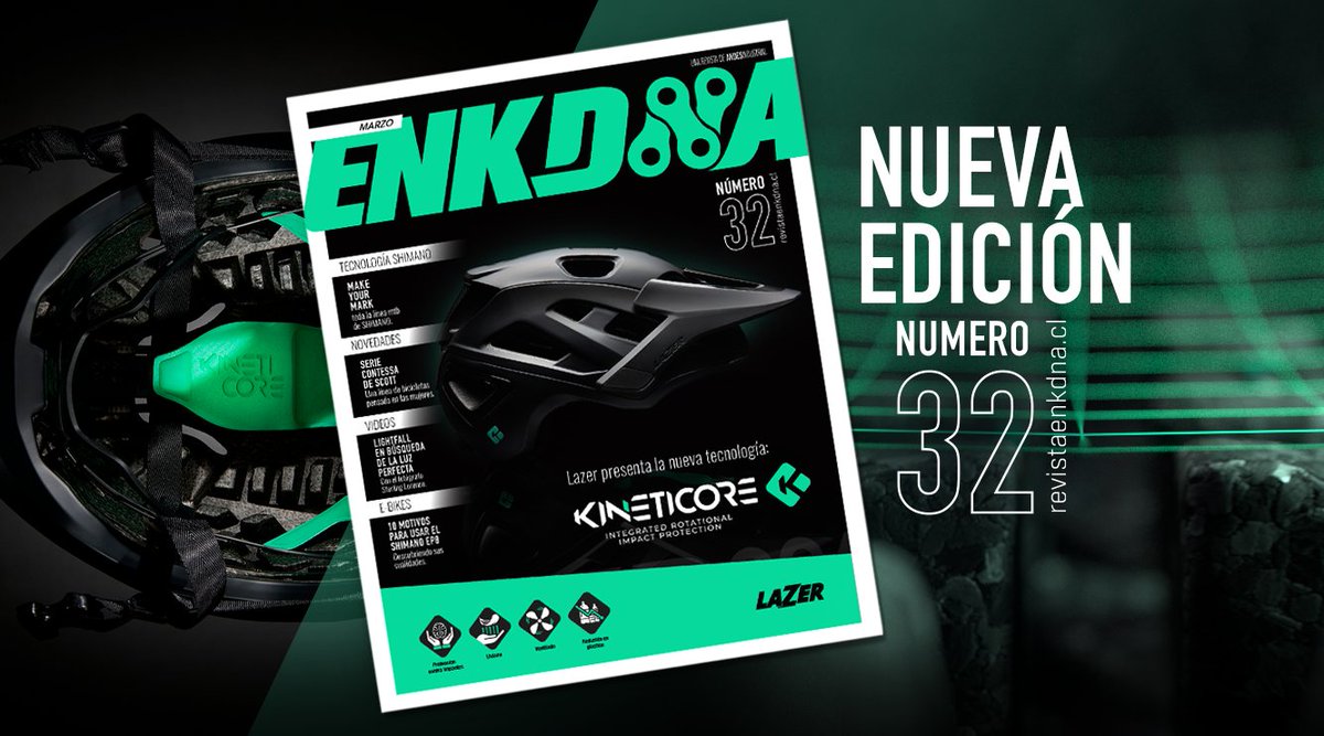 RevistaENKDNA's tweet photo. 🚀 ¡Ya lanzamos una nueva edición de revista ENKDNA Nº32! Todo sobre KINETICORE la nueva tecnología de los cascos de la marca Lazer. 
Un avance revolucionario en la protección contra impactos.

👉Descubre más aquí:
https://t.co/zs7jjBuimy https://t.co/iuSzGbSzki