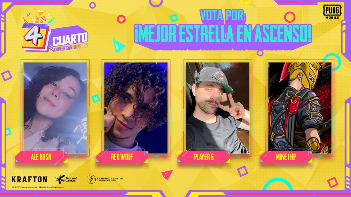 PUBGMOBILELATAM's tweet photo. El Tío PUBG ha puesto la mano sobre el hombro de estas nuevas estrellas para desearles un gran futuro y ellos han demostrado con talento que están para grandes cosas. https://t.co/Kf8O7w0Z4z