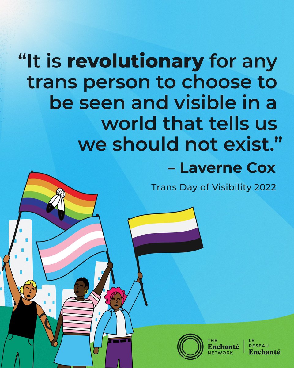 enchantenetwork's tweet photo. On #TransDayOfVisibility we are thanking the trans leaders and organizations in our network for their relentless dedication to their communities. https://t.co/1q2us7VTtC
