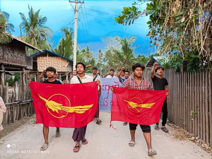 340th day of anti-regime strike was held by the protesters of the Never Cold-blooded Shwe Nwe Blood Strike in Yinmarbin Tsp. #US_SanctionMOGE #2022Mar31Coup #WhatsHappeningInMyanmar