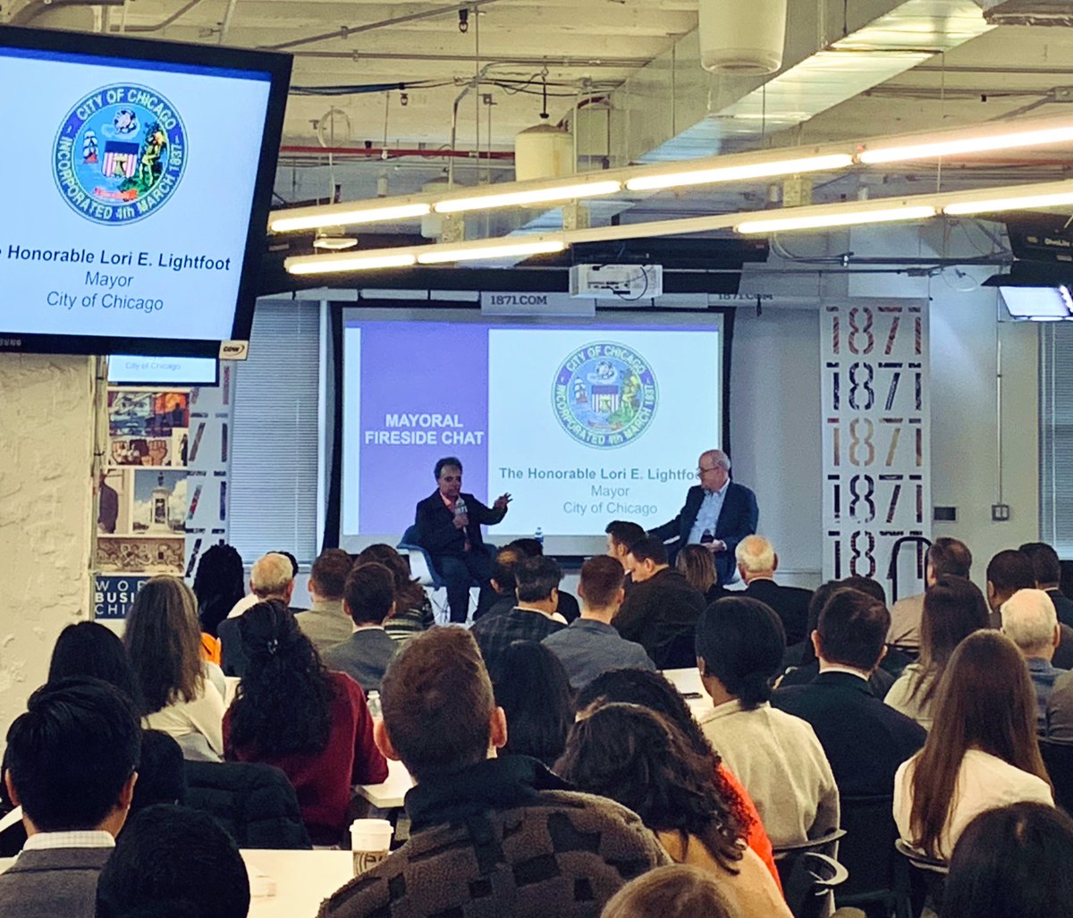 ISTCoalition's tweet photo. Such an amazing turnout of VC, founders, innovation leaders, and university partners at @WorldBizChicago’s #ChicagoNEXT Council Meeting this morning!
Thank you @chicagosmayor for joining the discussion around improving and celebrating Chicago #tech https://t.co/r7s9DJQFp3