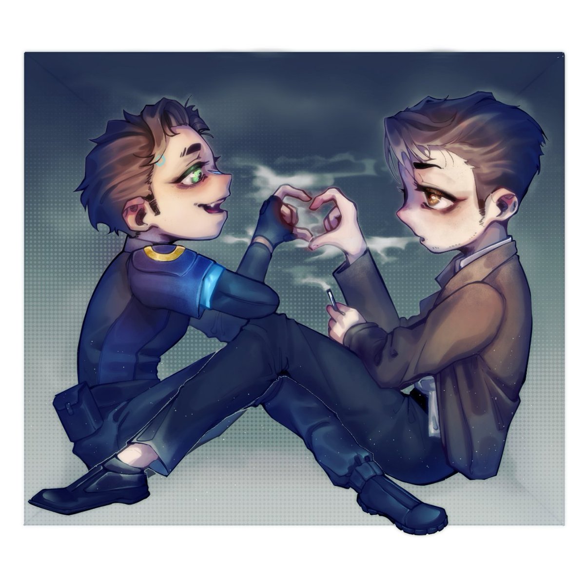 Dee_Ya69's tweet photo. Ну и последняя стадия моего счастья -- чибы 💕💕💙💕 (с них эта рисовка и привязалась хь )
#rk800 • #connor • #gavinreed •#gavin
#convin
#DetroitBecomeHuman • #DBH • #DetroitZine • #DetroitMiniBook https://t.co/V8xfu64Ka4