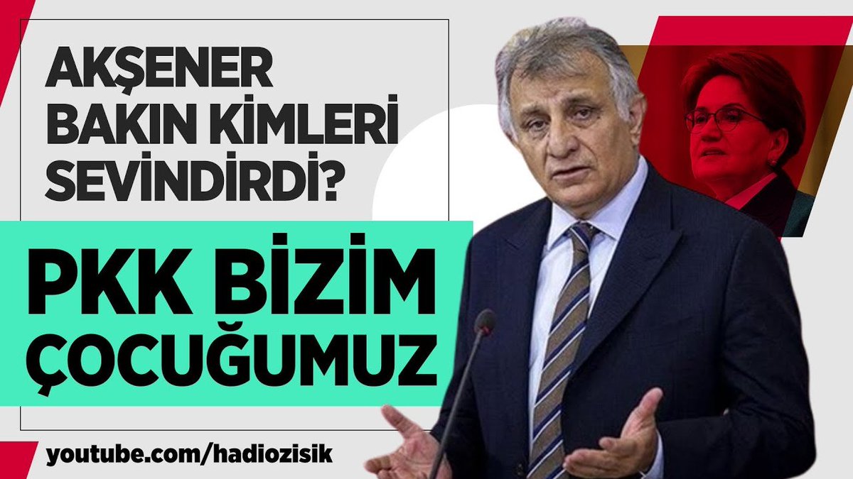 MERAL AKŞENER 'PKK BİZİM ÇOCUĞUMUZ' DİYEN EROL KATIRCIOĞLU'NU SEVİNDİRDİ...
youtube.com/watch?v=CJwiRf…