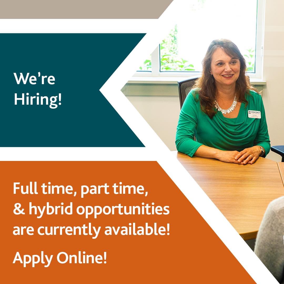 MidcoastFCU's tweet photo. We're Hiring! Join one of the Best Places to Work in Maine! Check out the full listings on our careers page >> https://t.co/qvHcwU7cei    #liveworkmaine #midcoastmaine https://t.co/bFGBF9xTdi