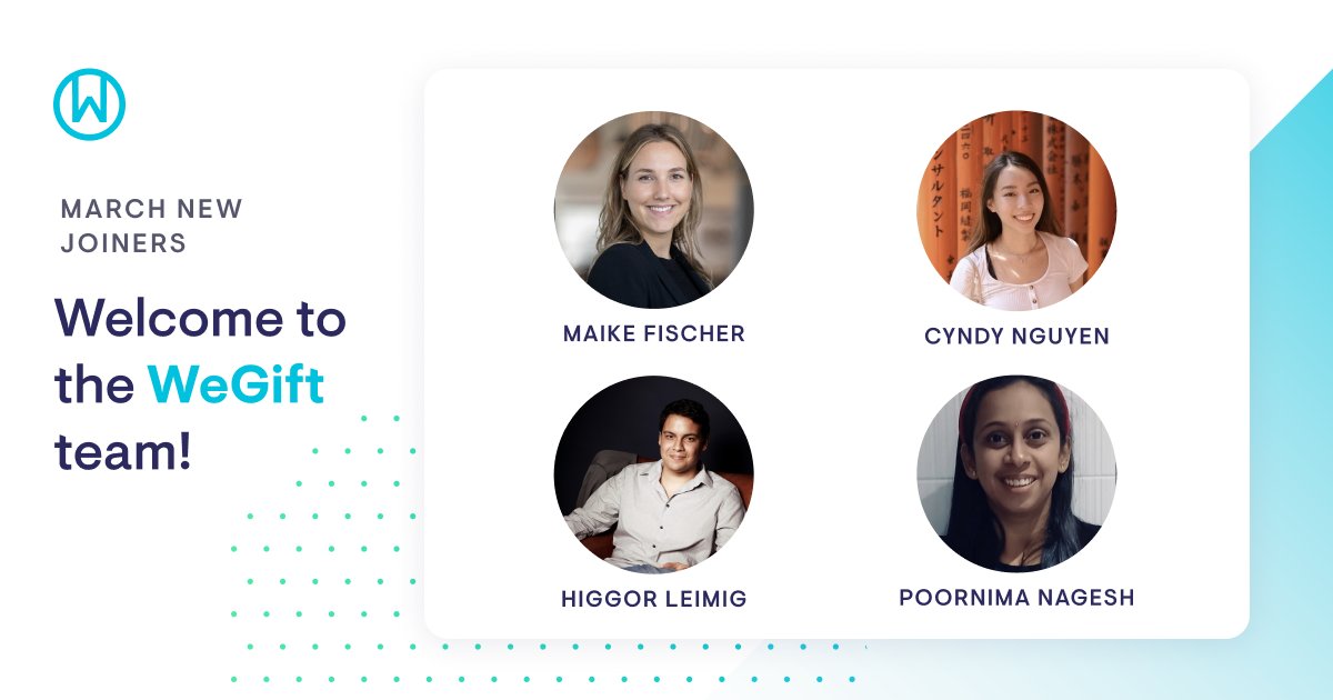 Welcome to the newest members of the WeGift team!! 🎉 

Our Engineering team just leveled up💪