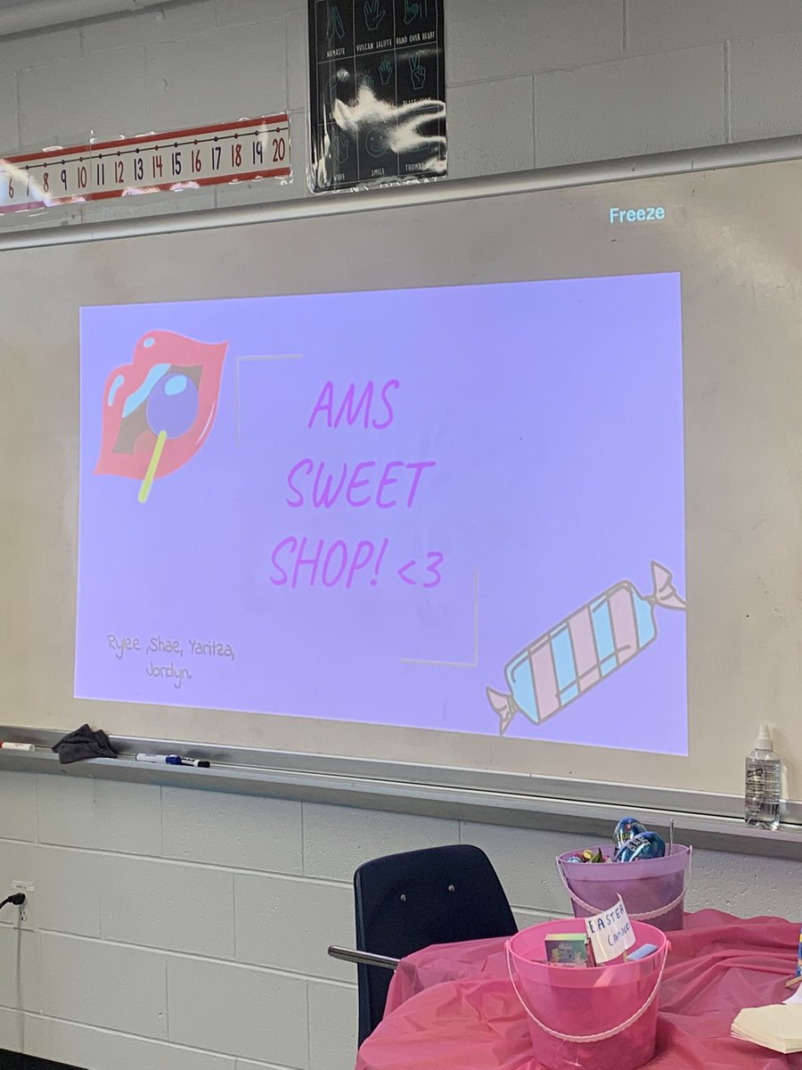 MrLoMartireAMS's tweet image. The AMS Sweet Shop group would like to thank Mr. Hugelmeyer for shopping at their store, as of their Percent and Business Project. @avenelmiddle #MathProjects