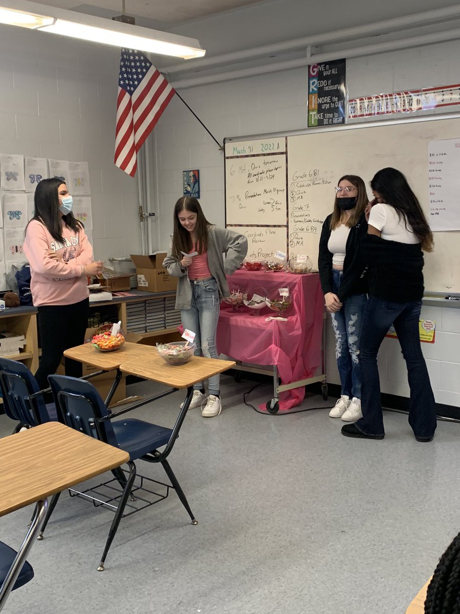 MrLoMartireAMS's tweet image. The AMS Sweet Shop group would like to thank Mr. Hugelmeyer for shopping at their store, as of their Percent and Business Project. @avenelmiddle #MathProjects