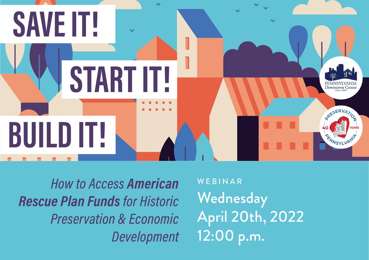 Learn the why and how of finding funding for historic preservation and economic redevelopment projects in your community with American Rescue Plan Act (ARPA) funds - register today for our April 20th webinar! eventbrite.com/e/save-it-star…