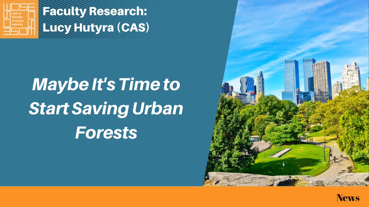 CISE_BU's tweet photo. New research by CISE Affiliated Faculty @lrhutyra (CAS) has found that urban forests can curb the effects of climate change. Read more about her findings here:
https://t.co/gRMr63t0YR
#ClimateChange #ForestFragmentation #CO2 #ForestEdges
@BUEarth @BU_CAS @sustainableBU https://t.co/aCOngAaP2K