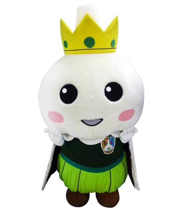 Prince Takko, a rather regal garlic prince,  is the mascot for Takko, a town in Aomori, Japan. 