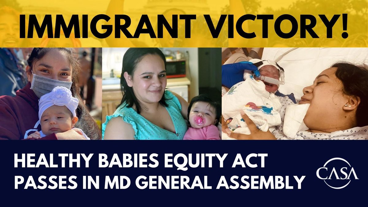 💗VICTORY!💗 With a veto-proof majority, the Healthy Babies Equity Act, which expands Medicaid to all pregnant people regardless of immigration status PASSES this morning in the Maryland General Assembly! Now, on to the Governor's desk!

#MDGA22 #MommyBabyChallenge