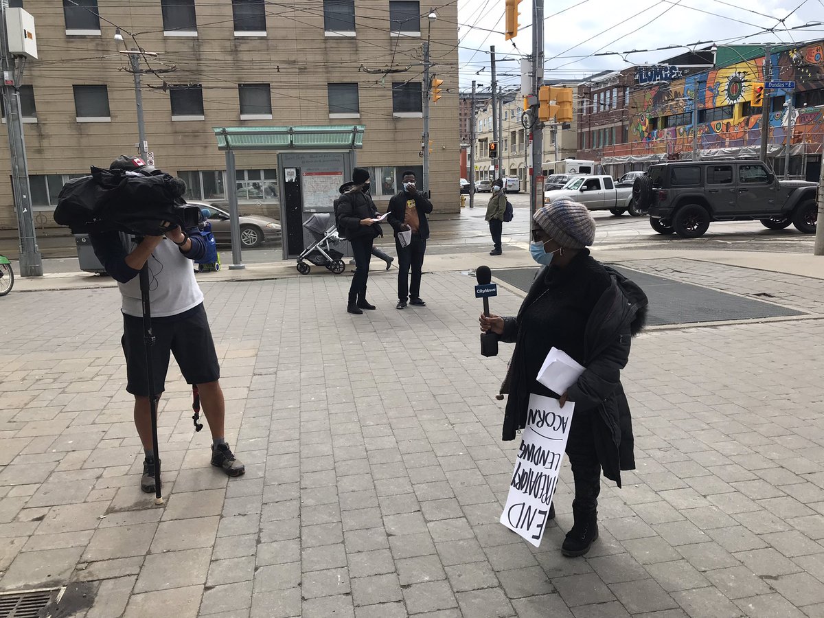 TorontoACORN's tweet photo. Suzette Mafuna, Downtown ACORN member, who was ripped off by Money Mart demanding her money back! #FairBanking #EndPredatoryLending https://t.co/u9j0izVC0l